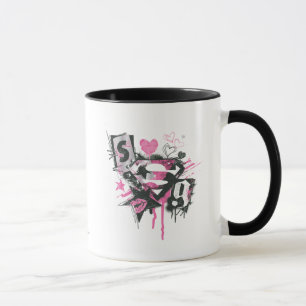 Supergirl Spills and Scribbles Collage Mug