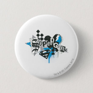 Supergirl Spills and Splatter 6 Cm Round Badge