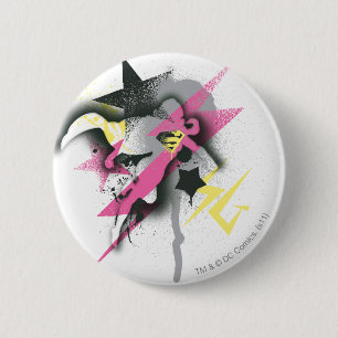 Supergirl Spray Paint 6 Cm Round Badge