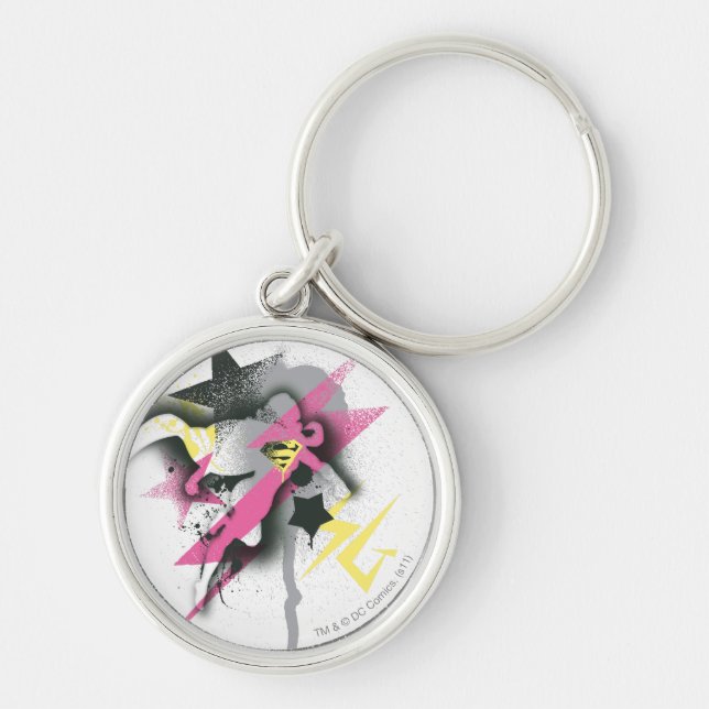 Supergirl Spray Paint Key Ring (Front)