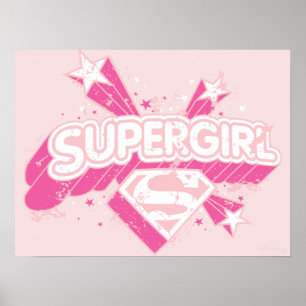 Supergirl Stars and Logo Poster