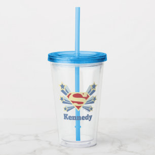Supergirl Stars S-Shield Acrylic Tumbler