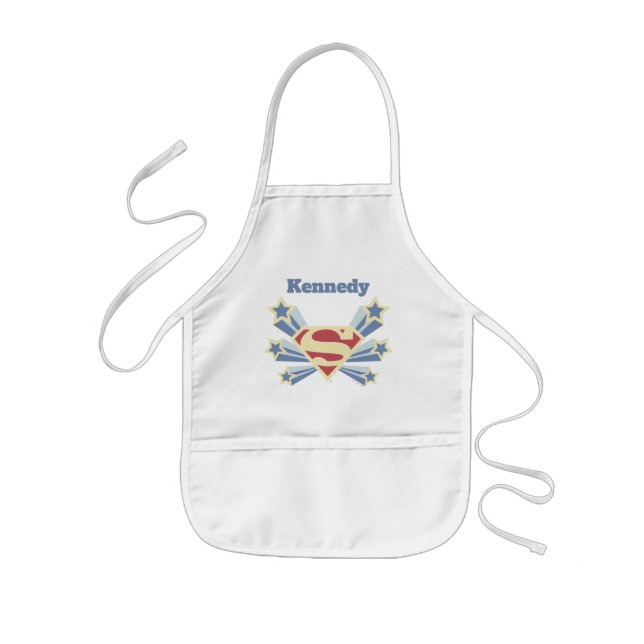 Supergirl Stars S-Shield Kids Apron (Front)