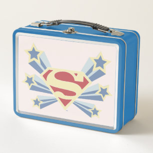 Supergirl Stars S-Shield Metal Lunch Box