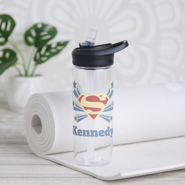 Supergirl Stars S-Shield Water Bottle (Yoga)