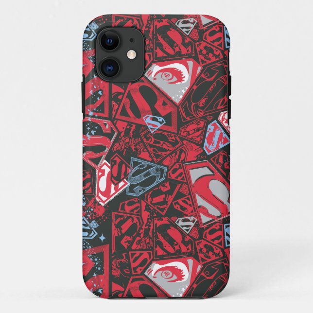 Supergirl Stary Red Pattern Case-Mate iPhone Case (Back)