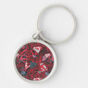 Supergirl Stary Red Pattern Key Ring