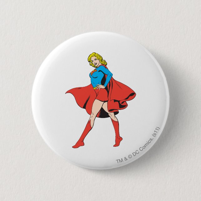 Supergirl Strikes a Pose 6 Cm Round Badge (Front)