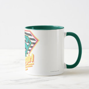 Supergirl Striped Logo Mug
