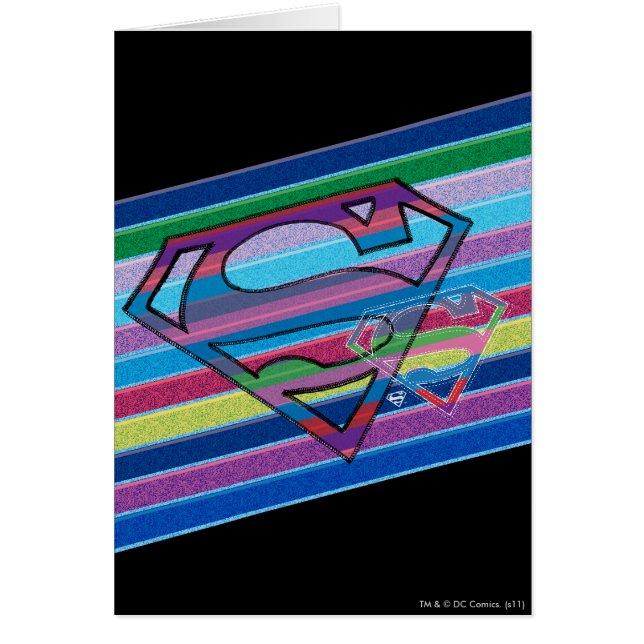 Supergirl Striped Rainbow Logo (Front)