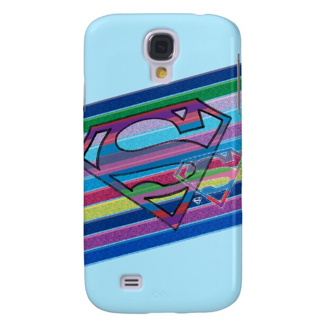 Supergirl Striped Rainbow Logo Case-Mate Samsung Galaxy Case (Back)