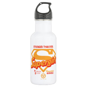 Supergirl Stronger Than Ever Retro Graphic 532 Ml Water Bottle