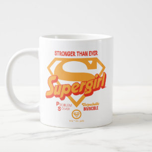 Supergirl Stronger Than Ever Retro Graphic Large Coffee Mug