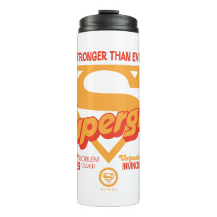 Supergirl Stronger Than Ever Retro Graphic Thermal Tumbler