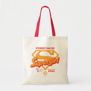Supergirl Stronger Than Ever Retro Graphic Tote Bag