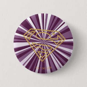 Supergirl Studded S-Shield 6 Cm Round Badge