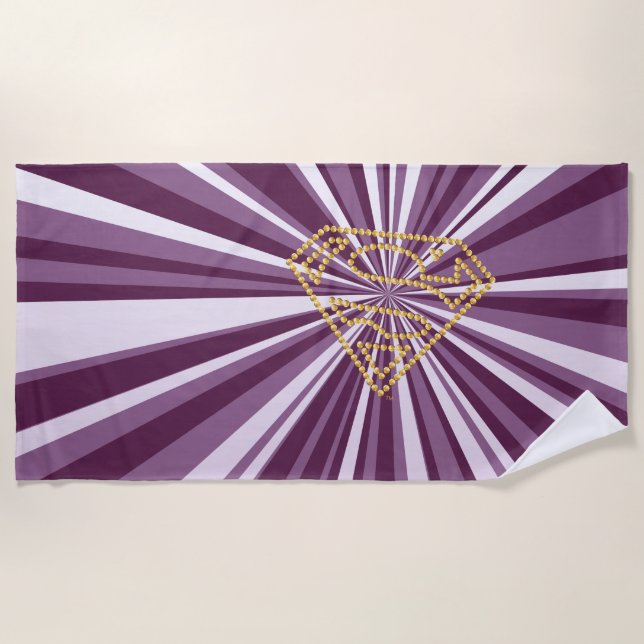 Supergirl Studded S-Shield Beach Towel (Front)
