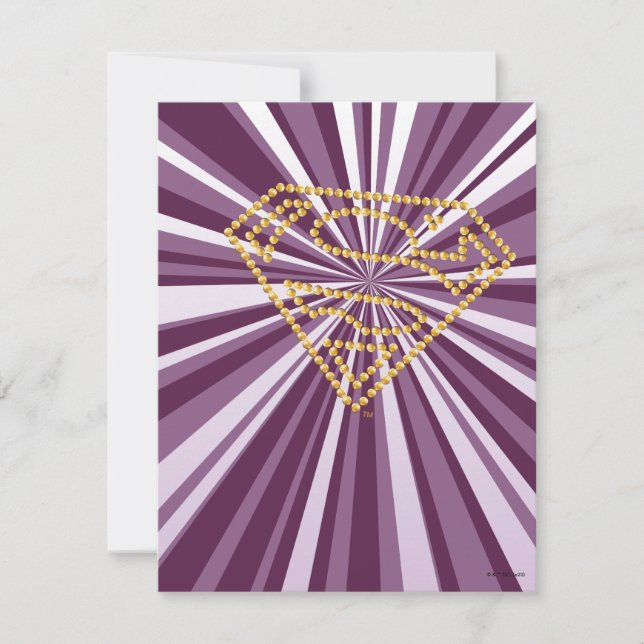 Supergirl Studded S-Shield Card (Front)