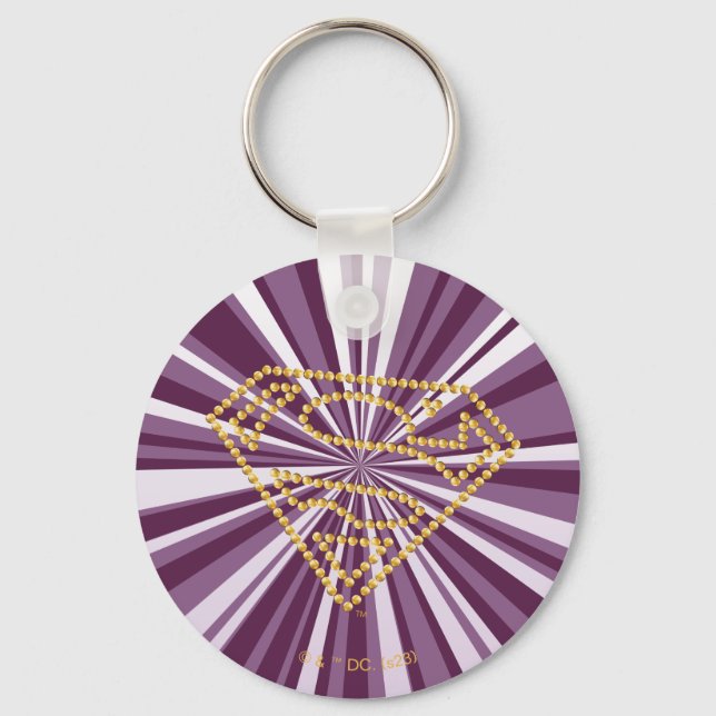Supergirl Studded S-Shield Key Ring (Front)