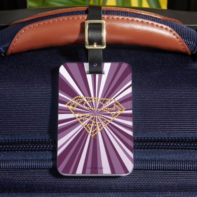 Supergirl Studded S-Shield Luggage Tag (Front Insitu 2)