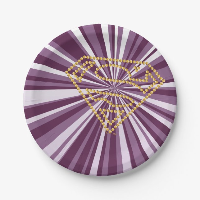 Supergirl Studded S-Shield Paper Plate (Front)