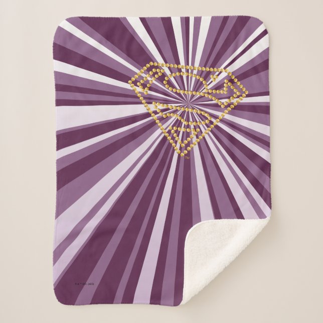 Supergirl Studded S-Shield Sherpa Blanket (Front)