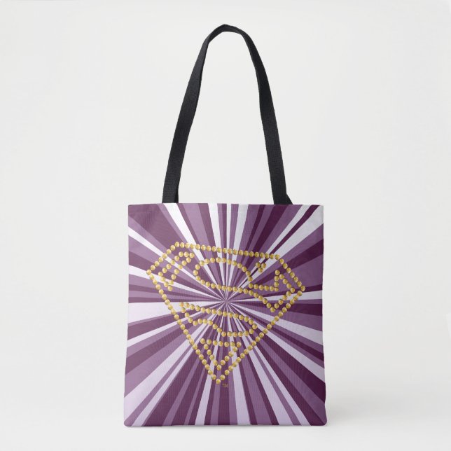Supergirl Studded S-Shield Tote Bag (Front)