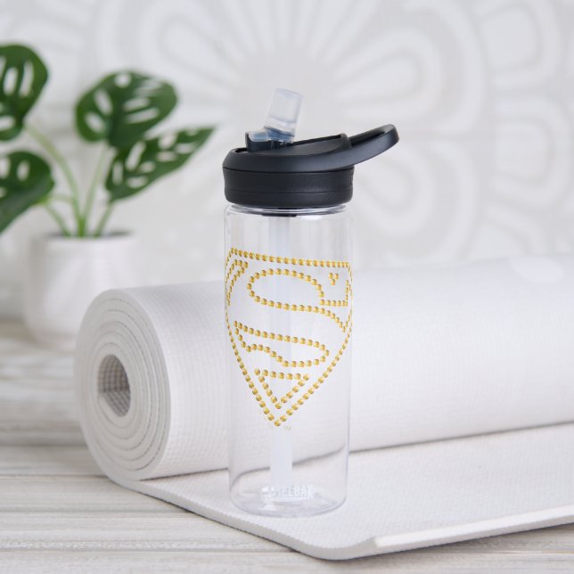 Supergirl Studded S-Shield Water Bottle (Yoga)
