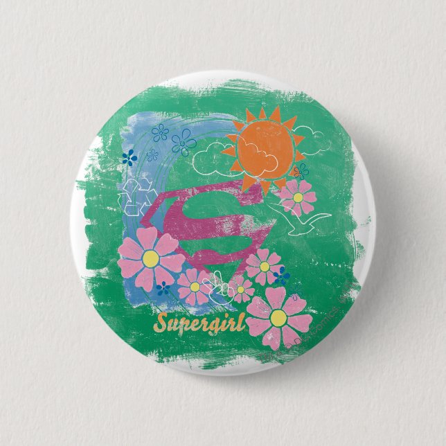 Supergirl Sun and Love 6 Cm Round Badge (Front)