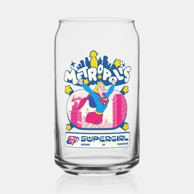 Supergirl Super Pop Woman of Tomorrow Can Glass (Front)