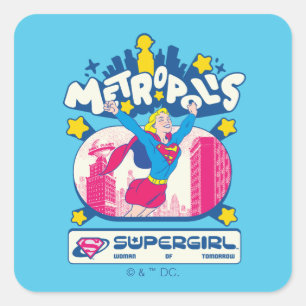 Supergirl Super Pop Woman of Tomorrow Square Sticker