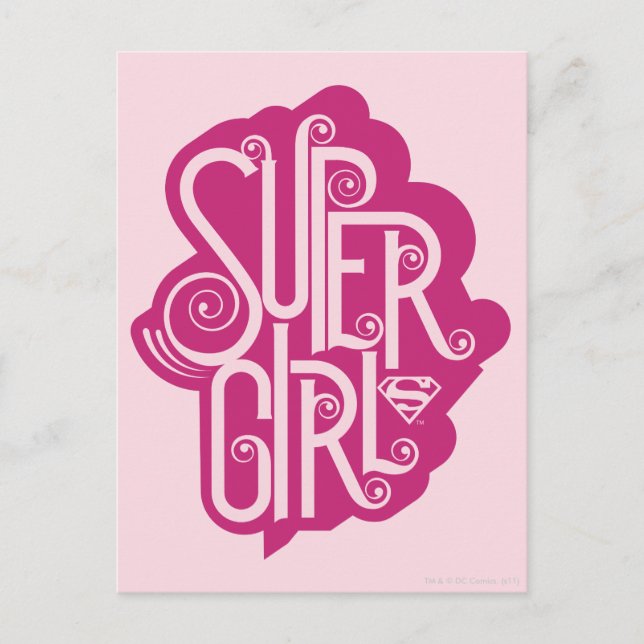 Supergirl Swirl 1 Postcard (Front)