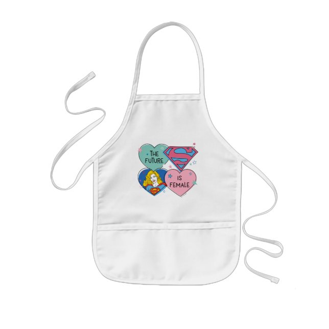 Supergirl "The Future Is Female" Kids Apron (Front)