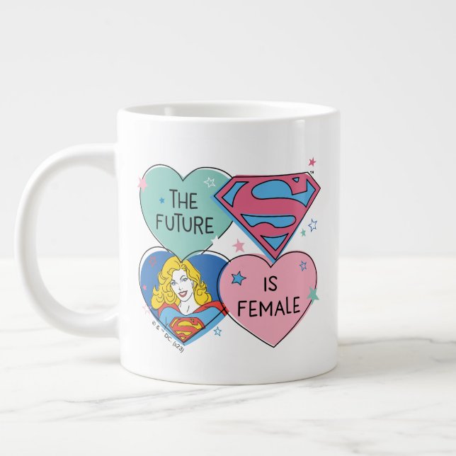 Supergirl "The Future Is Female" Large Coffee Mug (Left)