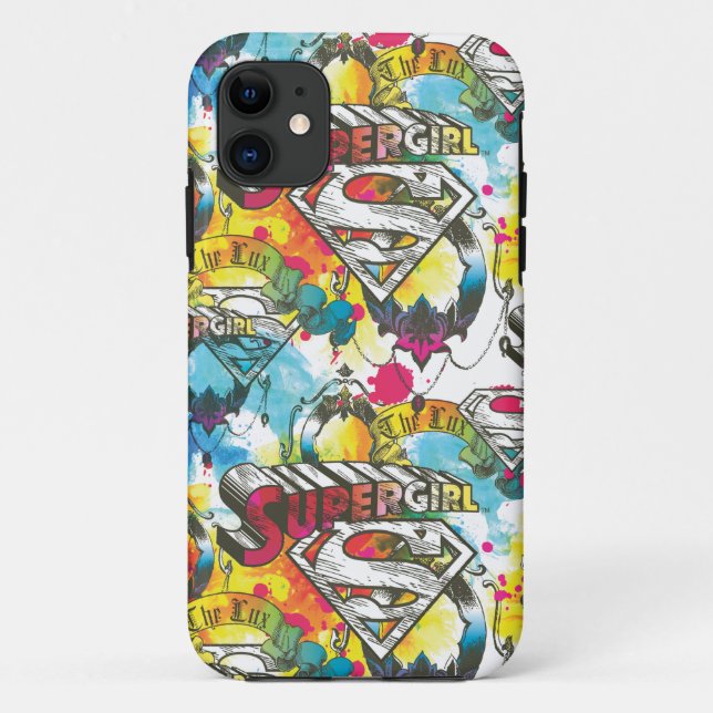 Supergirl The Lux Pattern Case-Mate iPhone Case (Back)