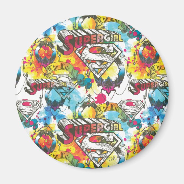 Supergirl The Lux Pattern Magnet (Front)