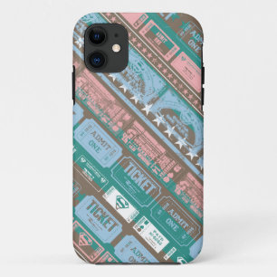 Supergirl Ticket Pattern Blue iPhone 11 Case