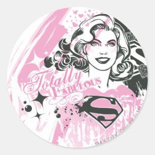 Supergirl Totally Fabulous Classic Round Sticker