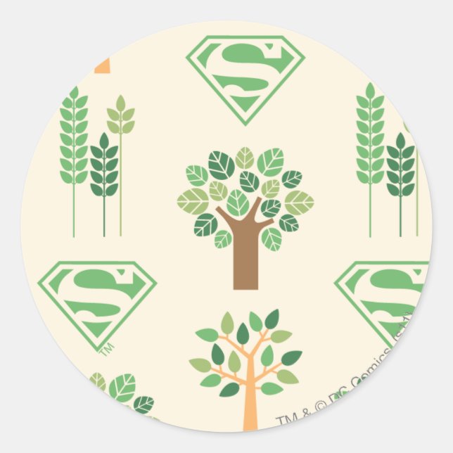 Supergirl Trees Classic Round Sticker (Front)