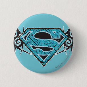 Supergirl Tribal Pattern Logo 6 Cm Round Badge
