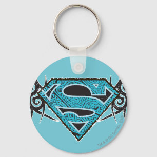 Supergirl Tribal Pattern Logo Key Ring