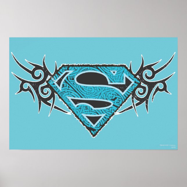 Supergirl Tribal Pattern Logo Poster (Front)