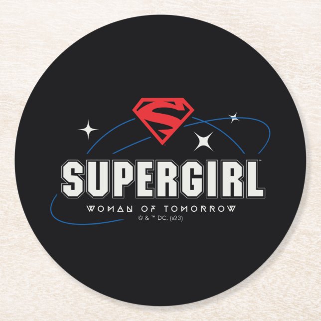 Supergirl Woman of Tomorrow Round Paper Coaster (Front)
