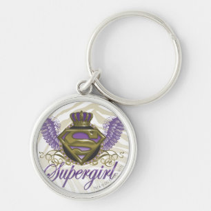 Supergirl Zebra Print Key Ring