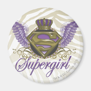 Supergirl Zebra Print Magnet