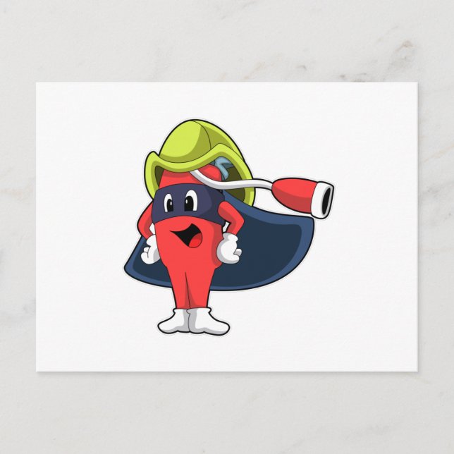 Superhero as Firefighter Postcard (Front)