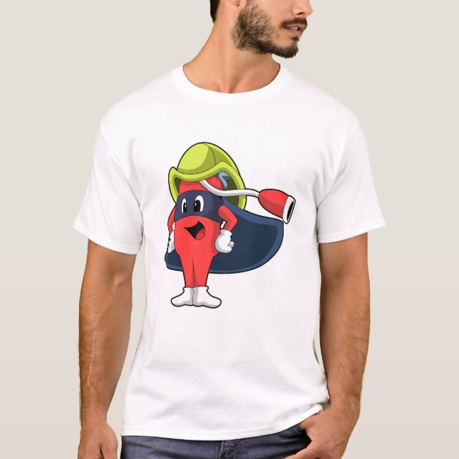 Superhero as Firefighter T-Shirt (Front)