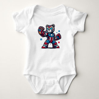 Superhero bear baby bodysuit