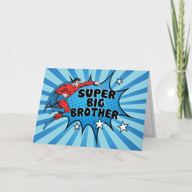 Superhero Becoming a Big Brother Card (Front)
