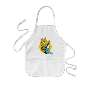 Superhero bee cartoon kids apron